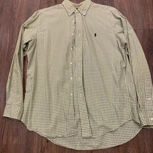 Ralph Lauren Green Checkered Casual Shirt